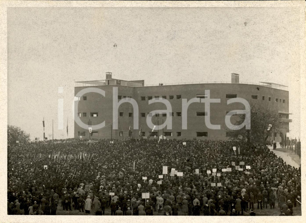 Fotografia d epoca originale 1936 TORINO Inaugurazione Colonia 3 GENNAIO Villa Gualino per figli operai FOTO 1