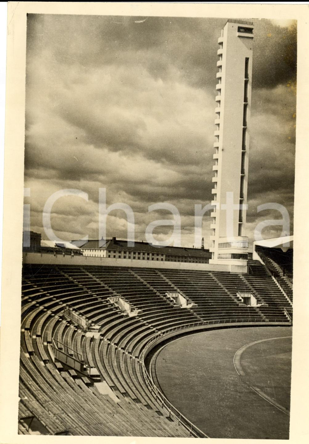 Fotografia d epoca originale 1938 HELSINKI FINLANDIA Il nuovo stadio Olimpico FOTOGRAFIA 1