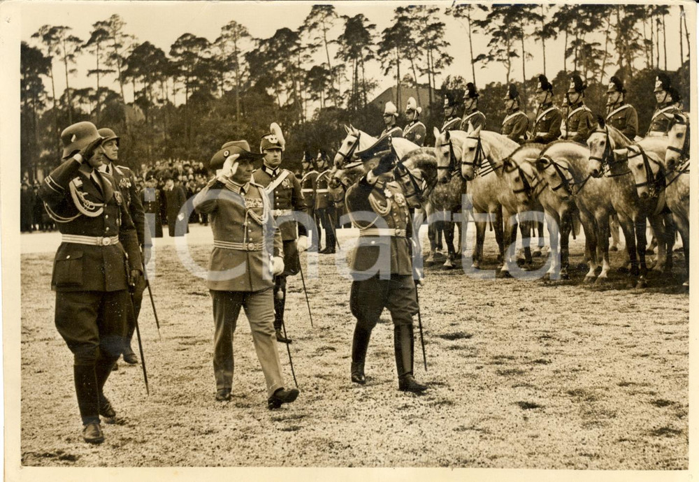 Fotografia d epoca originale 1938 BERLINO Walther VON AXTHELM Gerhard VON KAMPTZ Polizia metropolitana 1