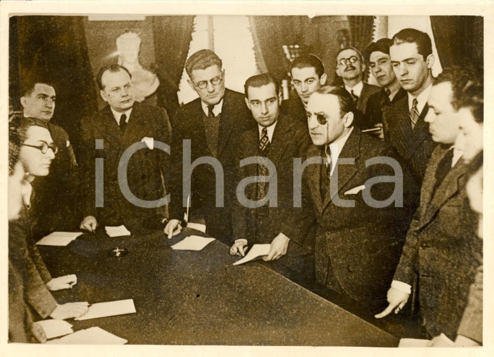 Fotografia d epoca originale 1938 ROMANIA Armand CALINESCU contro GUARDIA DI FERRO Fotografia 1
