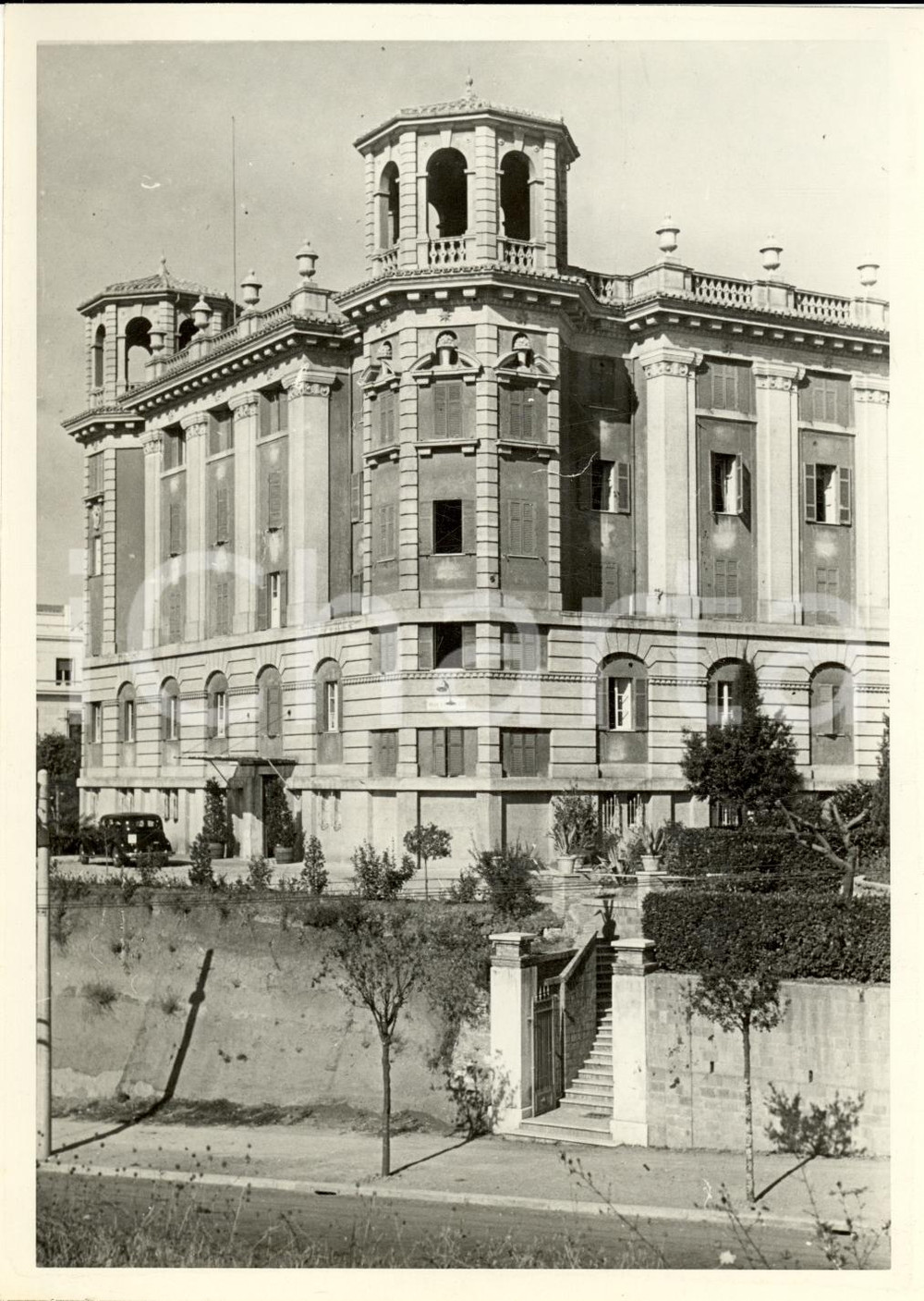 Fotografia d epoca originale 1940 ROMA WW2 Villa SAN FRANCESCO diventa ospedale militare per feriti di guerra 1