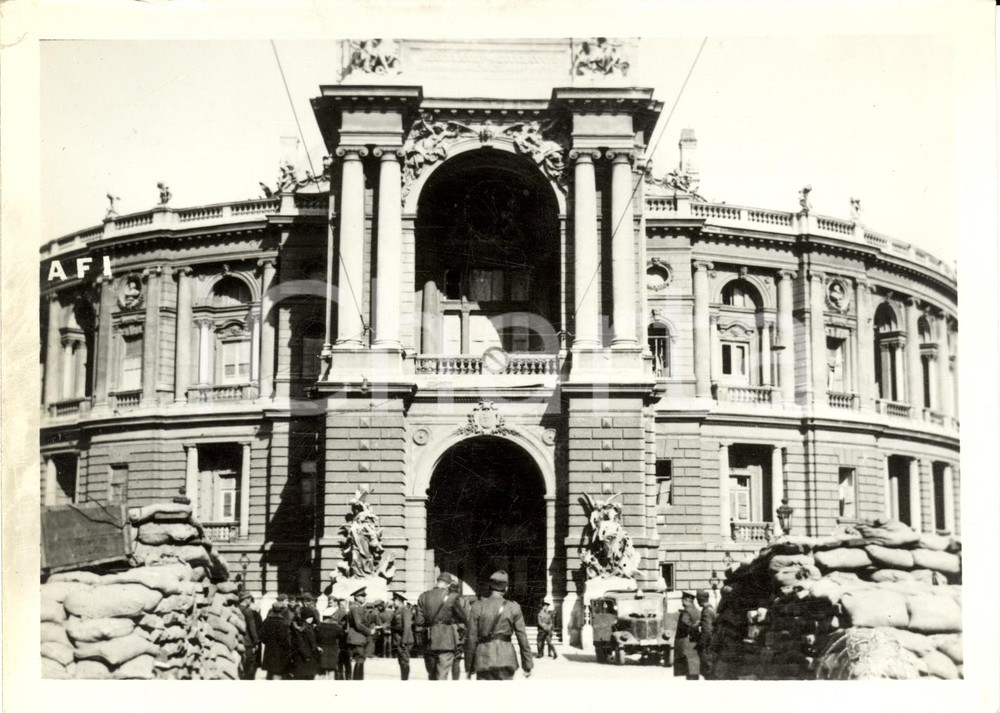 Fotografia d epoca originale 1941 ODESSA Barricate sovietiche contro le truppe rumene FOTO 1