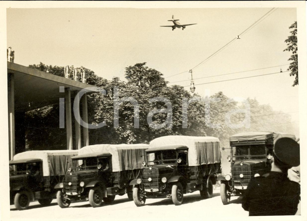 Fotografia d epoca originale 1939 Torino, Grandi Manovre, autocarri Ceirano 50 CM, PHOTO 1