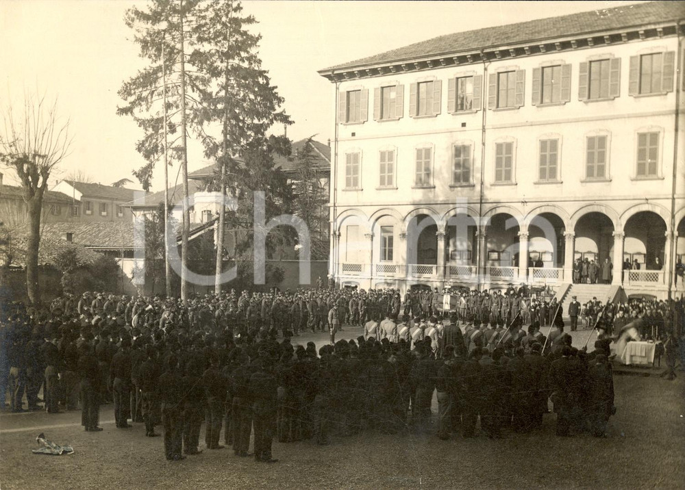 Fotografia d epoca originale 1931 MONZA Messa solenne per milizia PNF in un istituto scolastico Foto 19x13 1