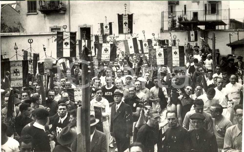 Fotografia d epoca originale 1936 MILANO Campionati nazionali bocce Bocciofila ORSI 1