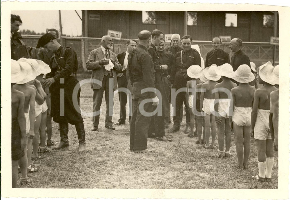 Fotografia d epoca originale 1934 SAN FIORIANO Lodi Colonia elioterapica MUSSOLINI FOTO 1