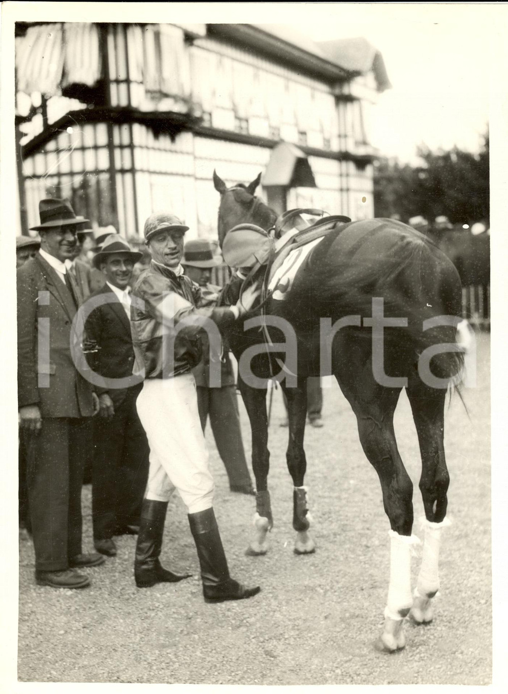 Fotografia d epoca originale 1933 MONZA Concorso ippico Ettore BOCCONI al MIRABELLO 1
