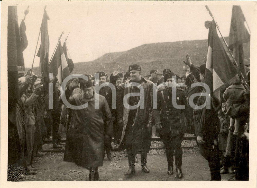 Fotografia d epoca originale 1935 PERO MI Rino PARENTI a inaugurazione acquedotto 1