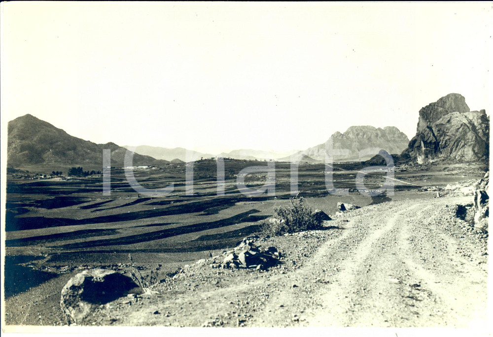 Fotografia d epoca originale 1935 ca SENAFE  ERITREA Veduta della pianura Vera fotografia 1