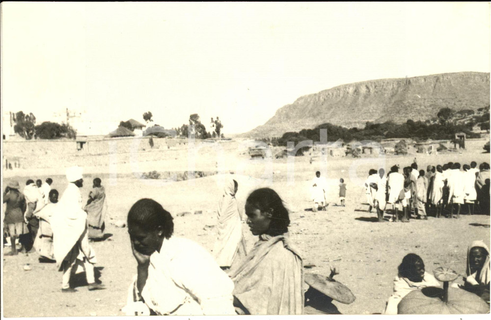 Fotografia d epoca originale 1937 ETIOPIA Paesaggio rurale con piccoli indigeni Fotografia 1