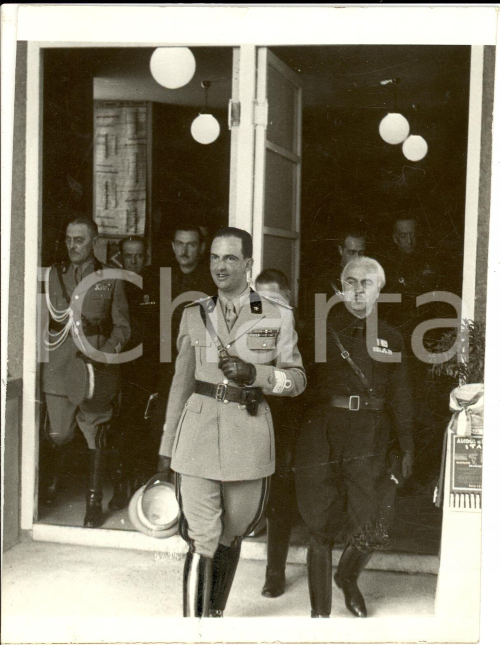Fotografia d epoca originale 1937 FIRENZE Principe Umberto II alla Mostra dell Artigianato Foto LOCCHI 1