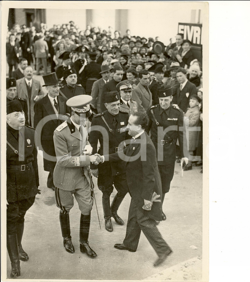Fotografia d epoca originale 1935 MILANO Fiera Campionaria  Umberto II visita Padiglione della Radio Foto 1