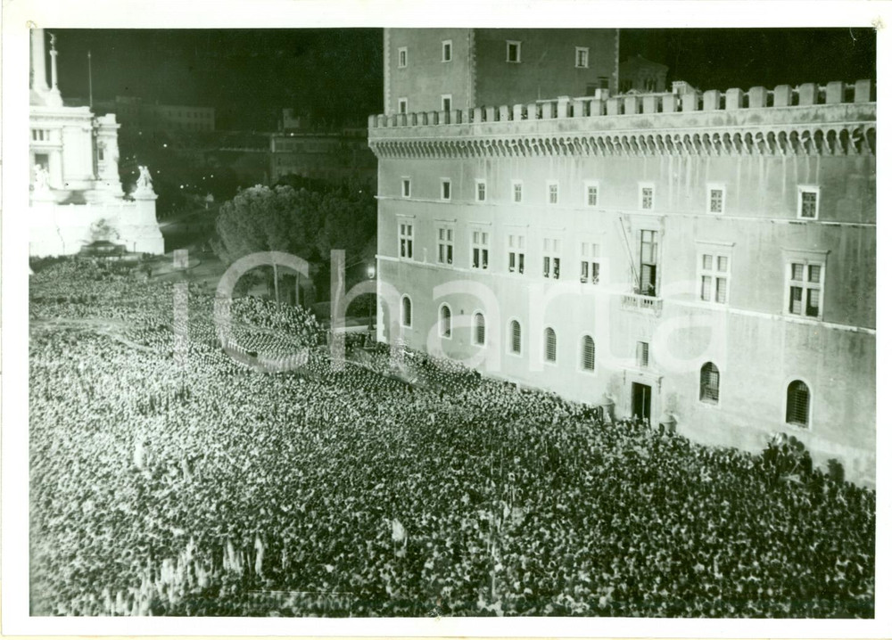 Fotografia d epoca originale 1939 ROMA Benito MUSSOLINI inaugura anno accademico a Palazzo VENEZIA Foto 1