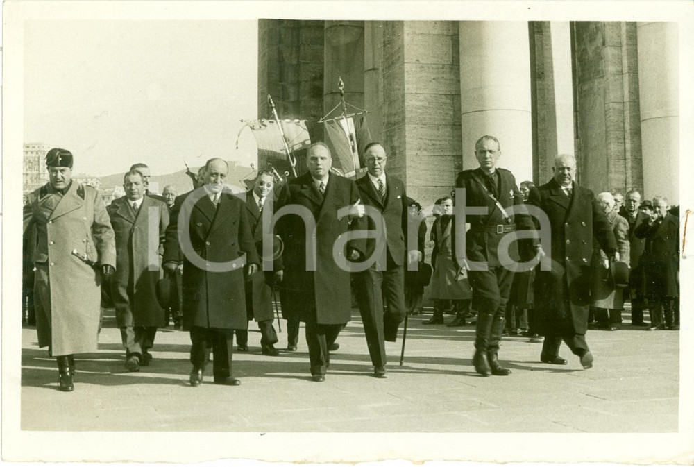Fotografia d epoca originale 1938 GENOVA Carlo DELCROIX rende omaggio ai CADUTI Fotografia 1