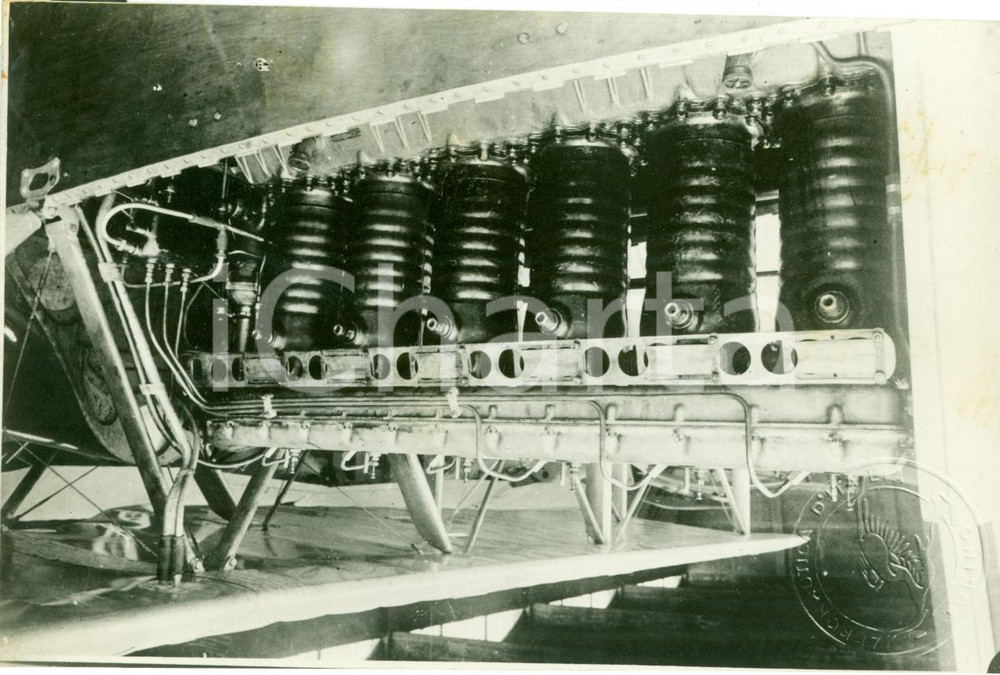 Fotografia d epoca originale 1930 FIAT Motore a nafta per aerei A.N. 1 FOTOGRAFIA 1
