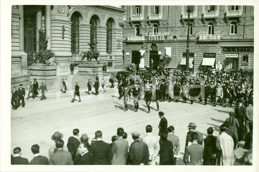 Fotografia d epoca originale 1938 NAPOLI Marcia del GUF per inaugurazione anno accademico FOTOGRAFIA 1
