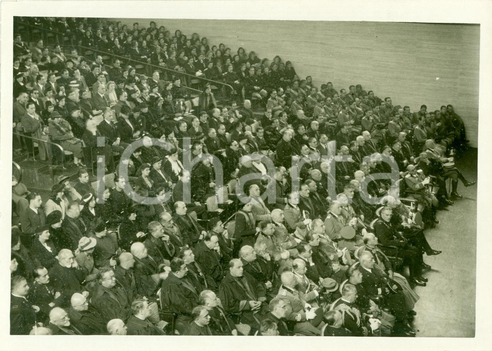 Fotografia d epoca originale 1938 ROMA Aula Magna UniversitÃ  gremita per inaugurazione anno accademico FOTO 1