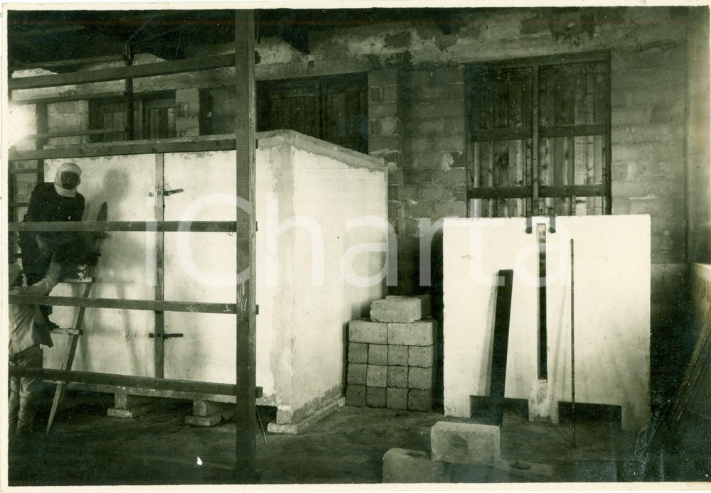 Fotografia d epoca originale 1929 TRIPOLI LIBIA Silos per la cura dei tabacchi Fotografia ANIMATA 1