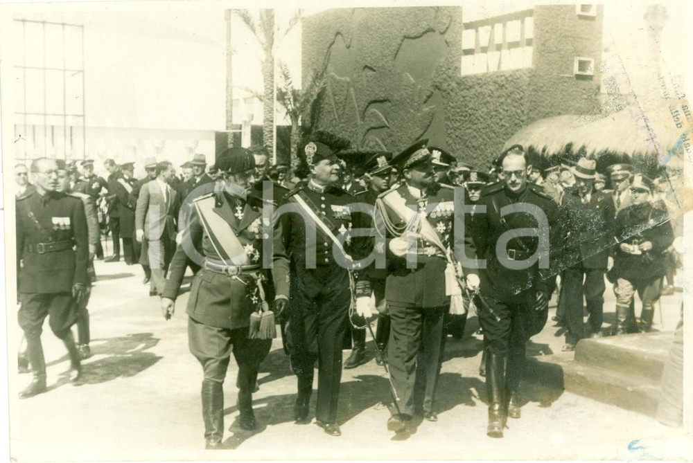 Fotografia d epoca originale 1939 TRIPOLI LIBIA Il governatore Italo BALBO Fotografia DANNEGGIATA 1