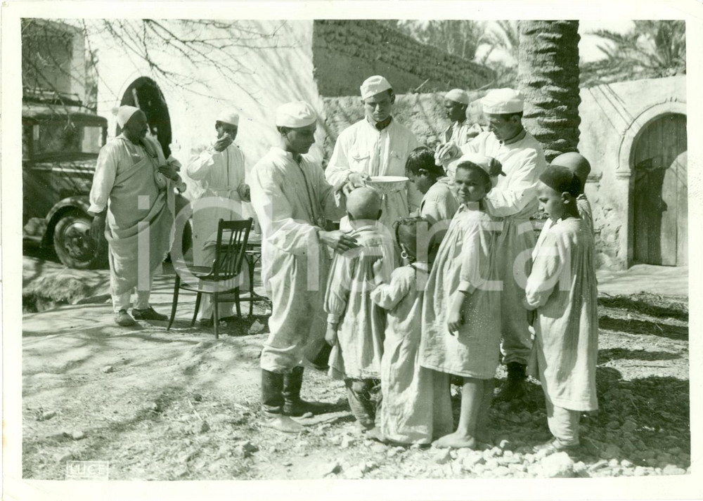 Fotografia d epoca originale 1941 TAGIURA LIBIA Impianti sanitari coloniali per indigeni FOTOGRAFIA 1