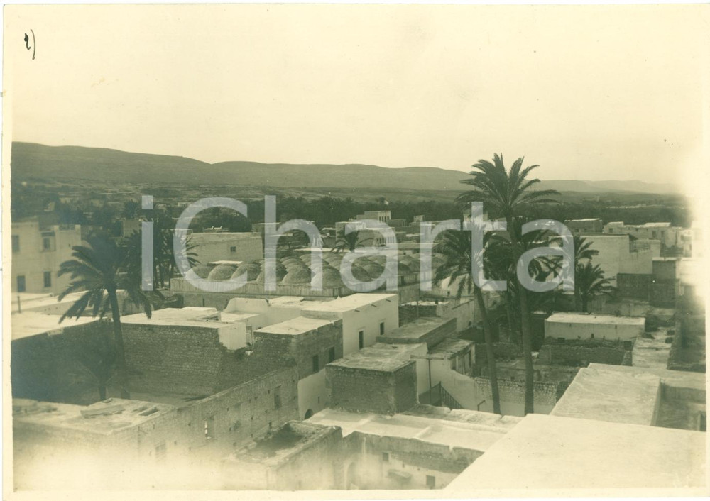 Fotografia d epoca originale 1930 ca DERNA LIBIA La cittÃ  avvolta dal verde Fotografia 1