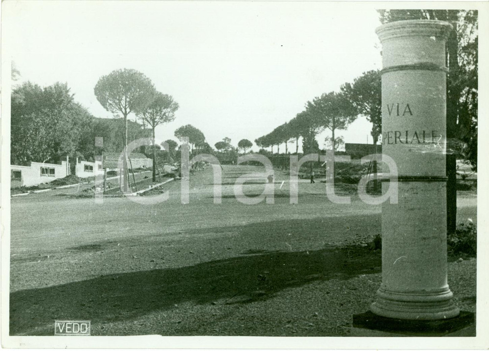 Fotografia d epoca originale 1939 ROMA Lavori ultimazione primo tratto VIA IMPERIALE Fotografia 1
