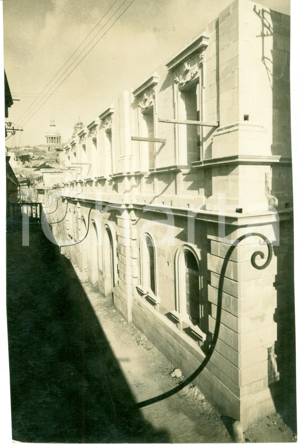 Fotografia d epoca originale 1935 ca RAGUSA Costruzione Palazzo Consiglio Prov. ECONOMIA Fotografia 1