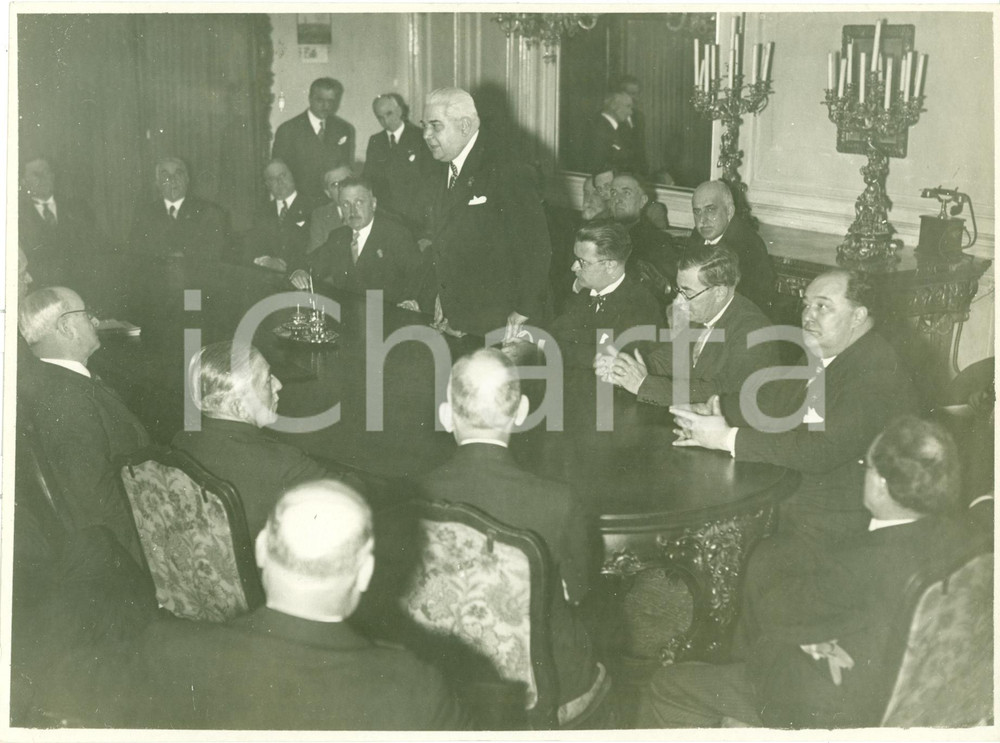 Fotografia d epoca originale 1935 GENOVA Camera Commercio MARSIGLIA visita Unione Industriali Fotografia 1