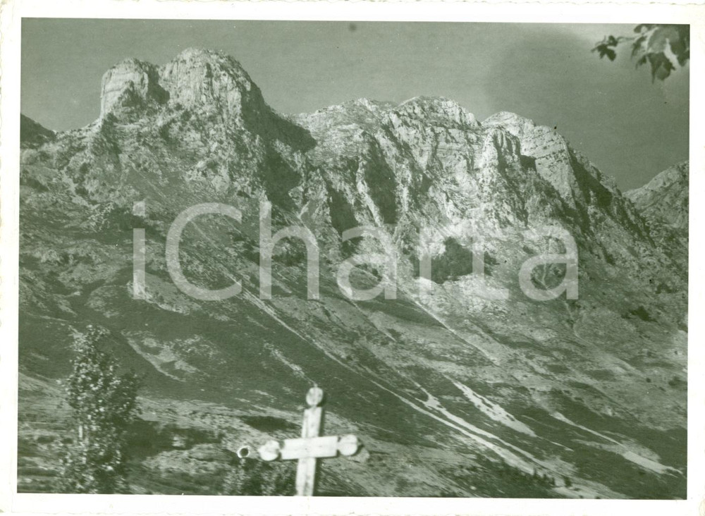 Fotografia d epoca originale 1930 ca BOGA ALBANIA veduta del monte BRIDASHA Vera fotografia 1