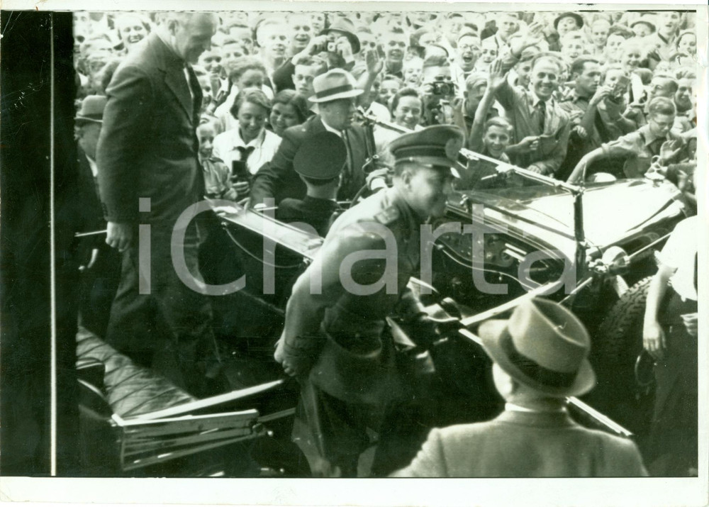 Fotografia d epoca originale 1939 BERLINO Visita di Galeazzo CIANO in GERMANIA Fotografia con DANNI 1