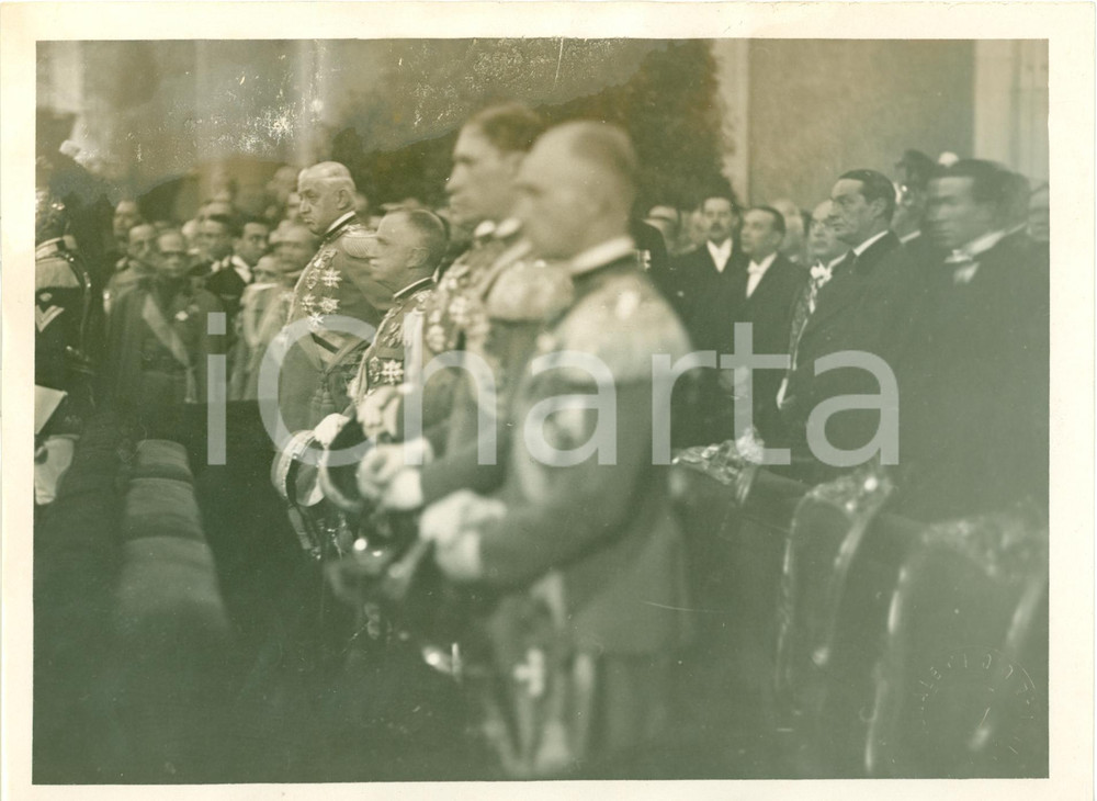 Fotografia d epoca originale 1928 ROMA Funerali Armando DIAZ Vittorio Emanuele III Duca d AOSTA alle esequie 1