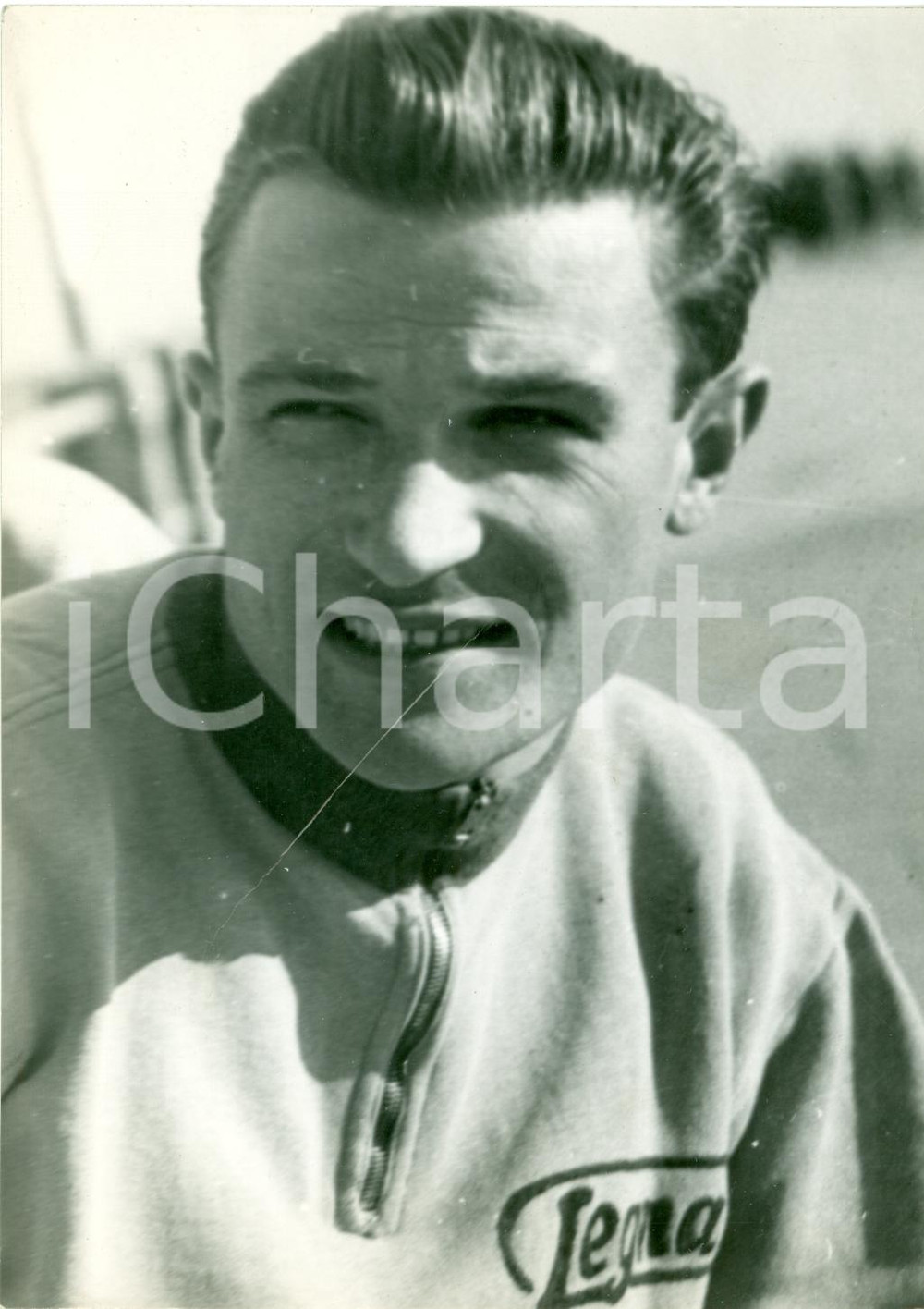 Fotografia d epoca originale 1953 GIRO D ITALIA Ritratto ciclista Giorgio ALBANI con maglia LEGNANO Foto 1