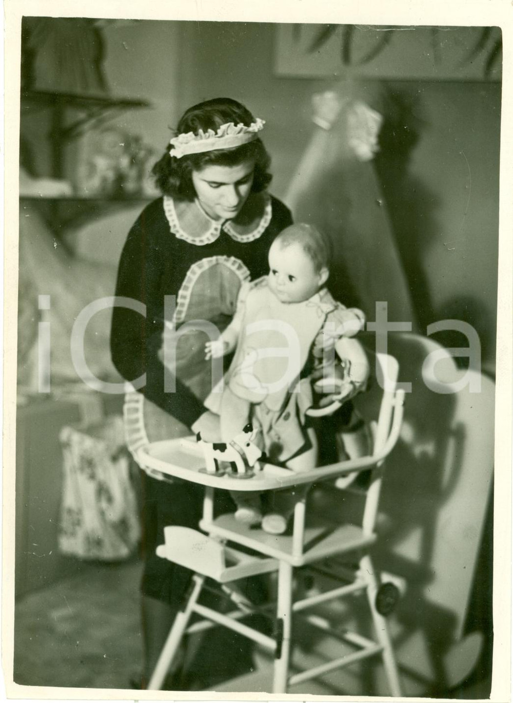 Fotografia d epoca originale 1938 MILANO Bambole e bambinaie a Mostra del CORREDINO Fotografia 1