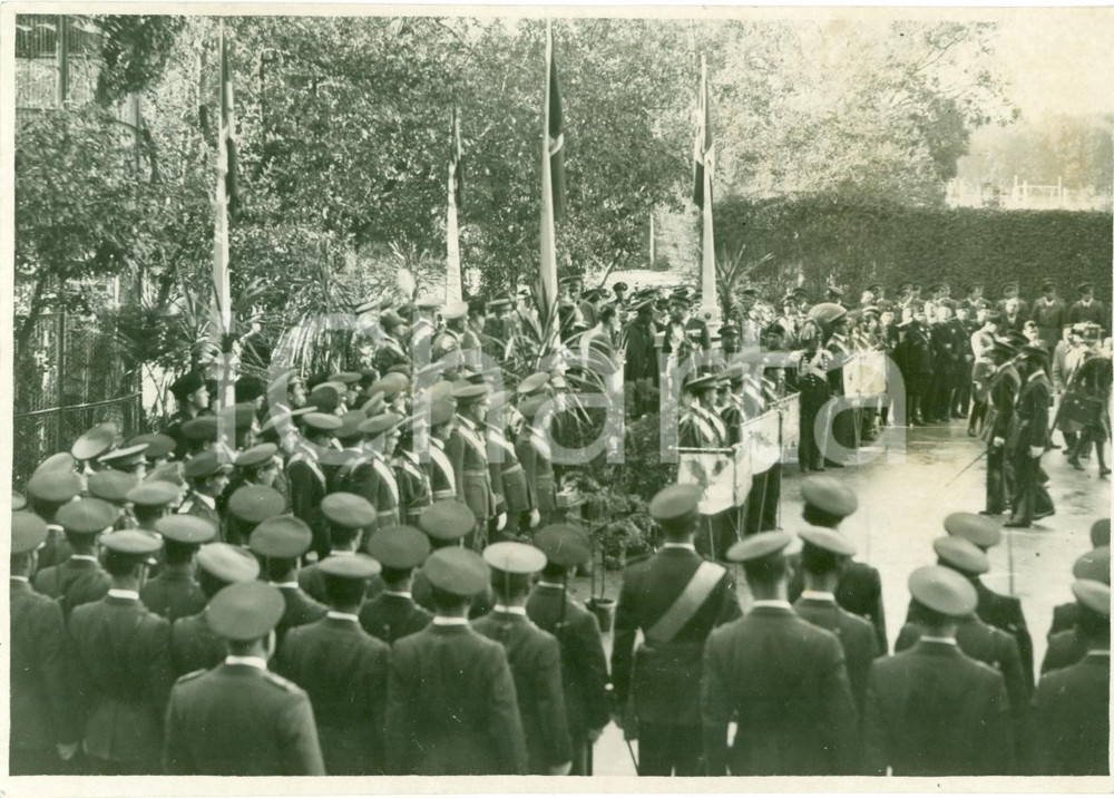 Fotografia d epoca originale 1935 CAPUA CE Inaugurazione Corso PEGASO Accademia Aeronautica Fotografia 1