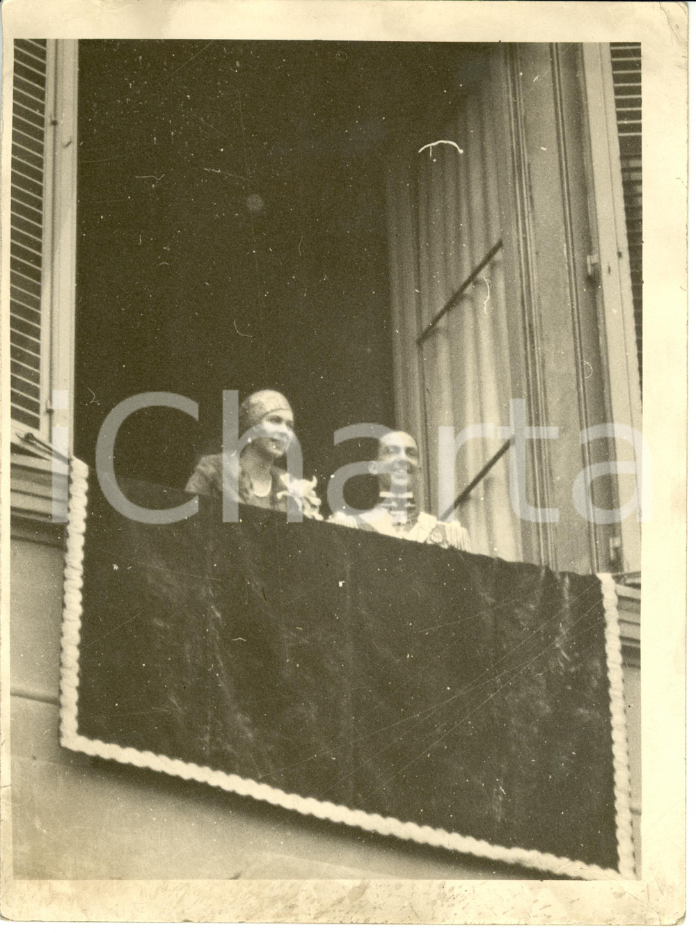 Fotografia d epoca originale 1930 Torino MARIA JOSE e UMBERTO II arrivano in cittÃ  Fotografia 1