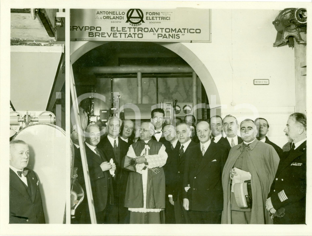 Fotografia d epoca originale 1930 ROMA Inaugurazione forno elettroautomatico PANIS Arturo MARESCALCHI Foto 1