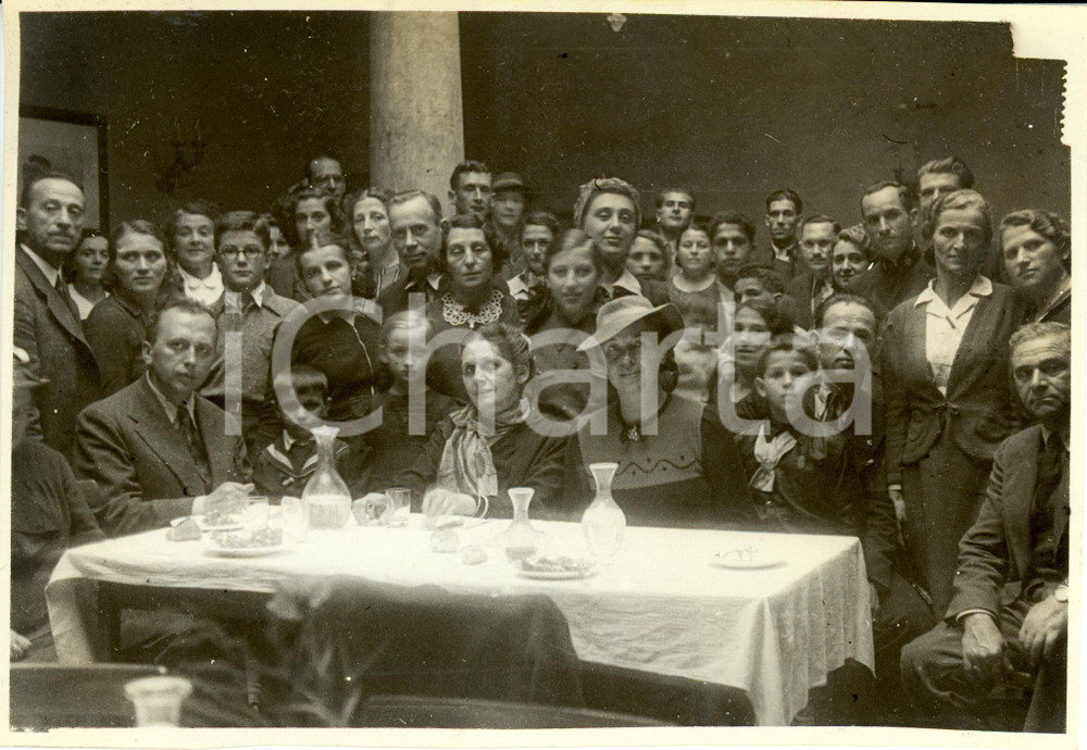 Fotografia d epoca originale 1930 ca ROMA Italiani residenti a VARSAVIA riuniti in visita ufficiale Foto 1