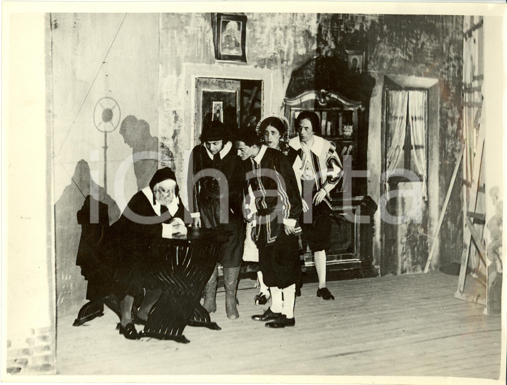 Fotografia d epoca originale 1932 MILANO TEATRO Don Abbondio Renzo e Lucia PROMESSI SPOSI Ettore ROMAGNOLI 1