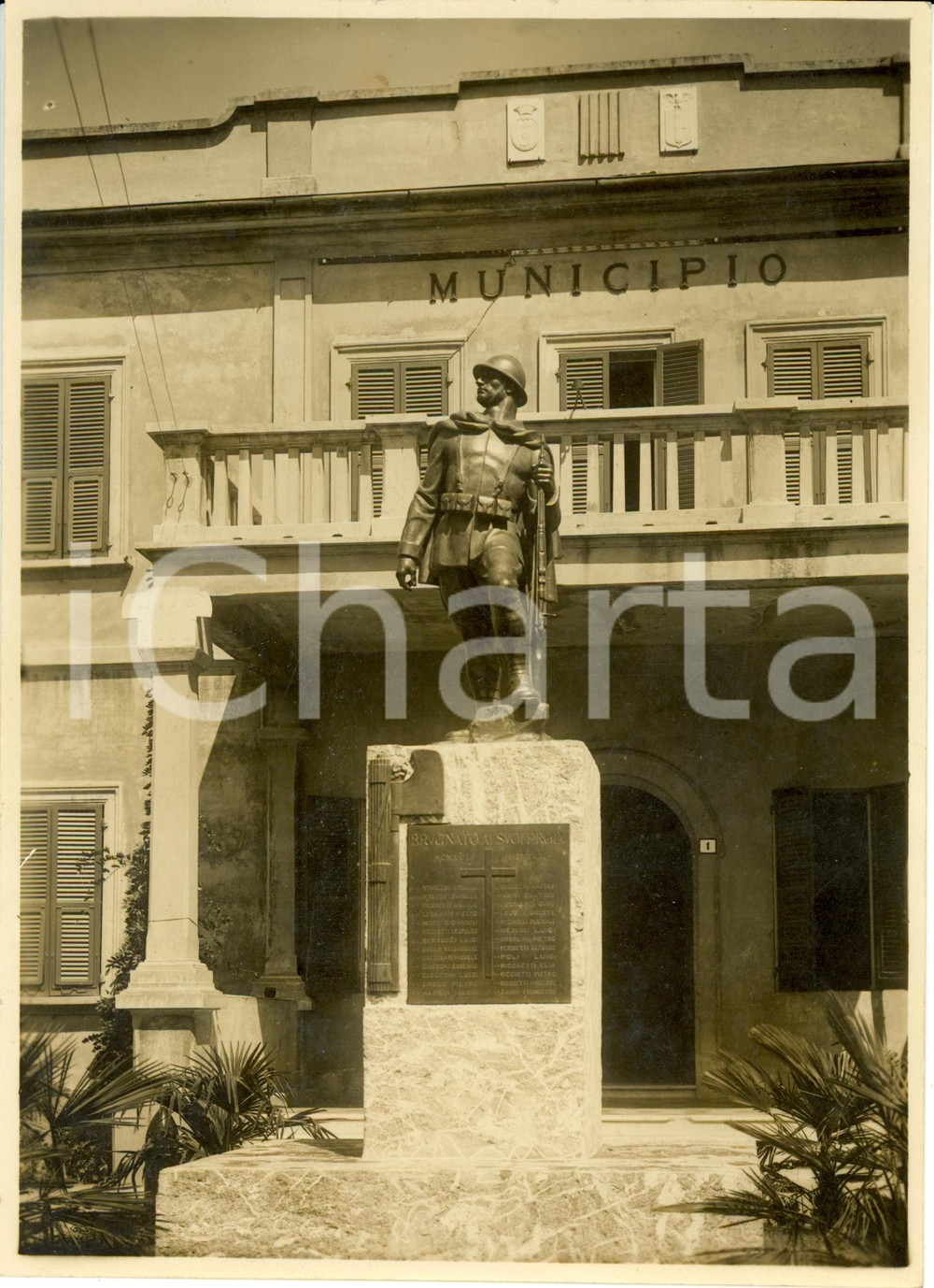 Fotografia d epoca originale 1933 BRUGNATO SP Monumento fascista ai Caduti Fotografia 12 x 17 cm 1