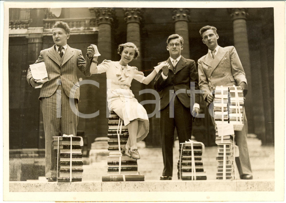 Fotografia d epoca originale 1938 PARIS SORBONNE Maurice BERTRAND laurÃ©at du Concours GÃ©nÃ©ral Photographie 1