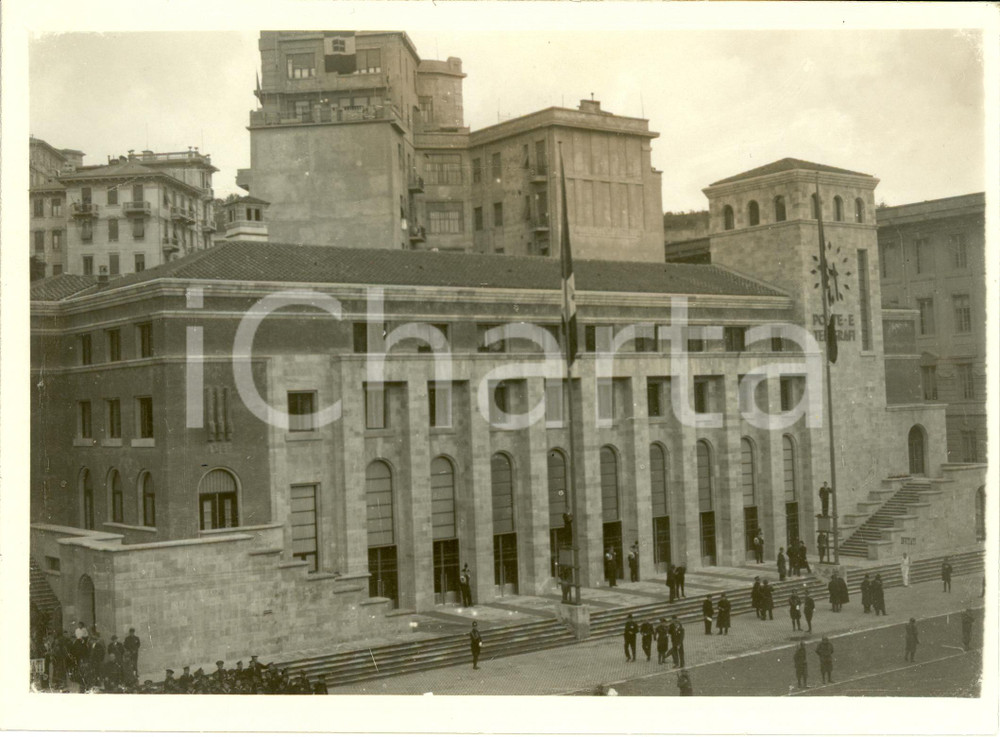 Fotografia d epoca originale 1933 LA SPEZIA Il Palazzo delle Poste e dei Telegrafi appena inaugurato Foto 1