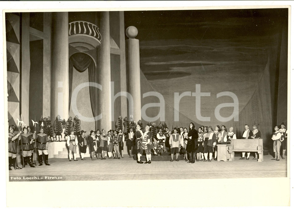 Fotografia d epoca originale 1937 FIRENZE Inaugurazione MAGGIO MUSICALE  Luisa Miller Atto II Foto LOCCHI 1