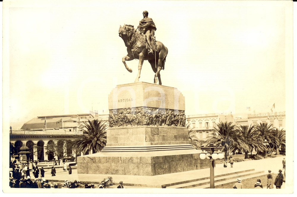 Fotografia d epoca originale 1923 MONTEVIDEO Monumento a JosÃ© Gervasio ARTIGAS  Angelo ZANELLI Foto 1