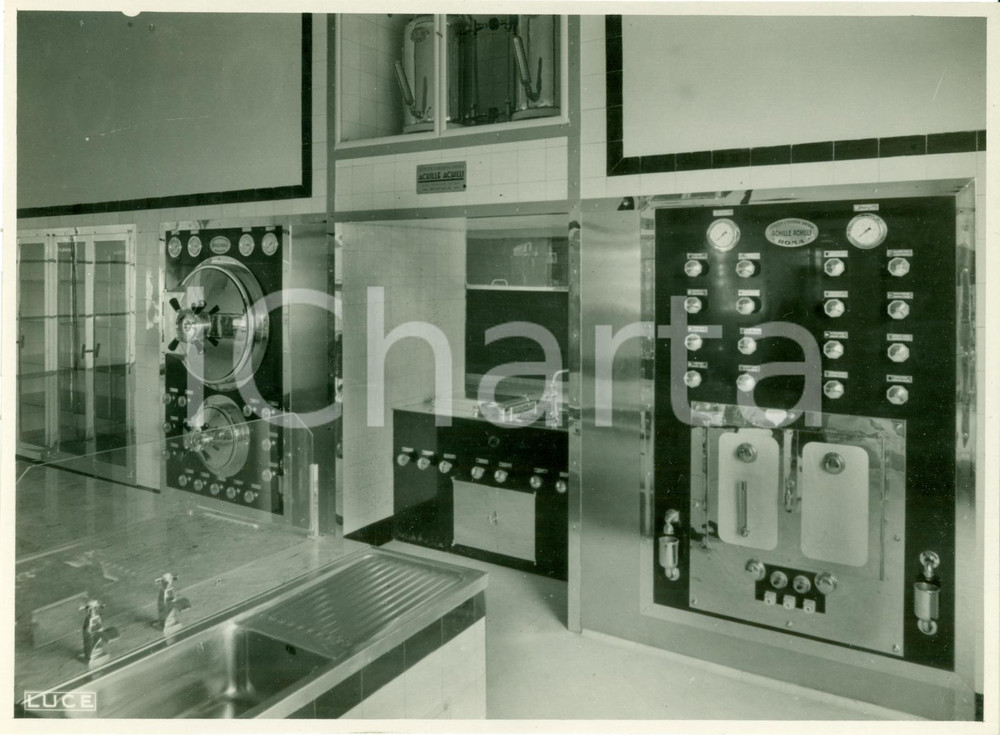 Fotografia d epoca originale 1934 ROMA Cucina ACHILLE ACHILLI ospedale sanatoriale BENITO MUSSOLINI Foto 1