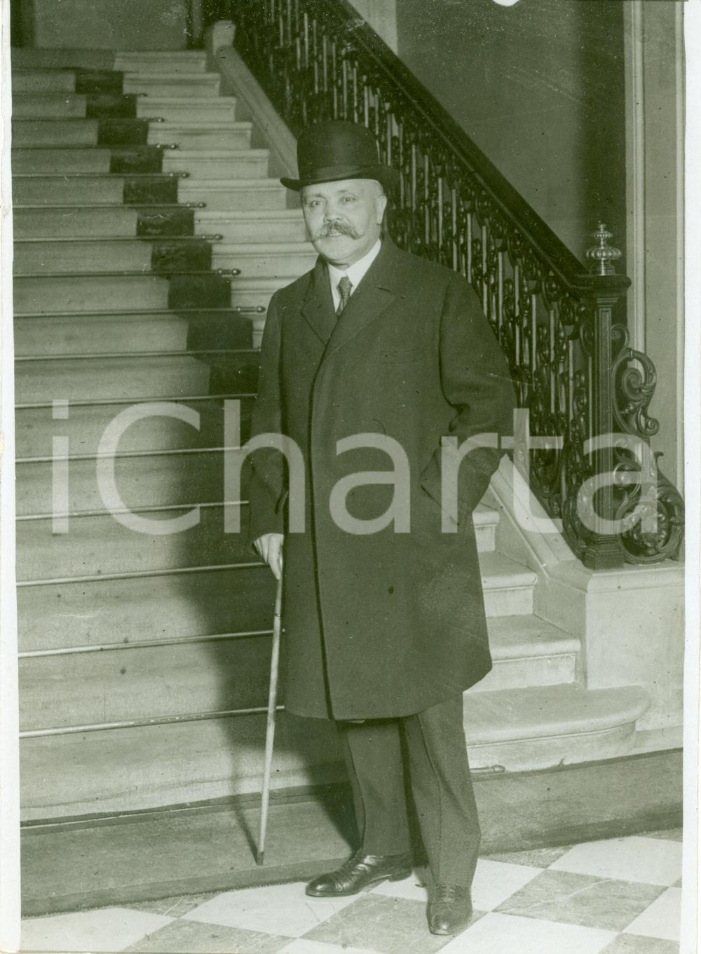 Fotografia d epoca originale 1925 PARIS Ritratto Louis LOUCHEUR nuovo Ministro Finanze Fotografia 1