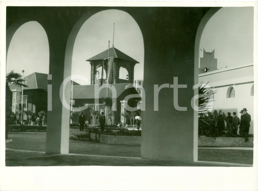 Fotografia d epoca originale 1936 BARI FIERA LEVANTE Padiglioni visti da galleria A.O.I. Fotografia 1