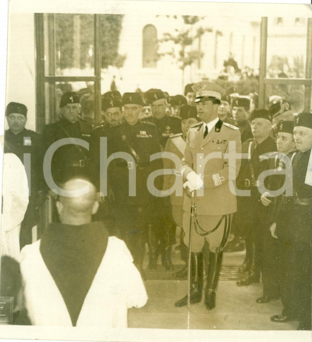 Fotografia d epoca originale 1937 ROMA Umberto II inaugura padiglione MARIA PIA Policlinico UMBERTO I Foto 1