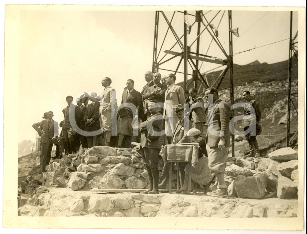 Fotografia d epoca originale 1930 VAL FORMAZZA VB Giuseppe BOTTAI visita centrale idroelettrica Foto 1