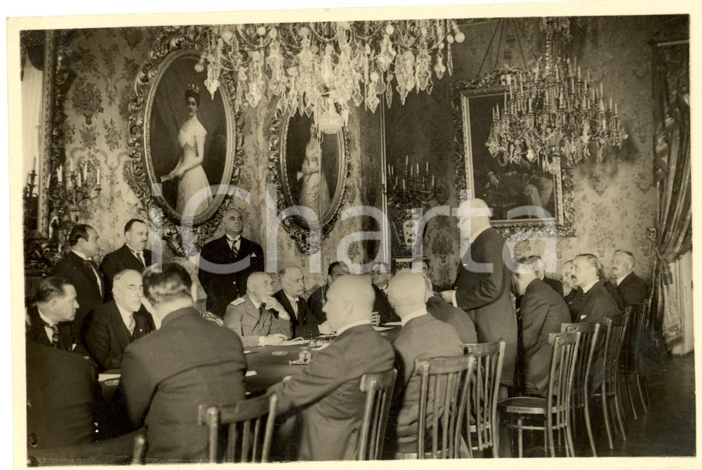 Fotografia d epoca originale 1930 ROMA Emilio DE BONO e Balbino GIULIANO Comitato Lingue CiviltÃ  Africane 1