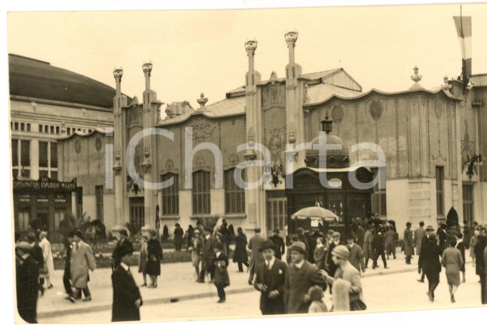 Fotografia d epoca originale 1928 MILANO Fiera Campionaria  Palazzo della MODA Fotografia 12 x 7 1